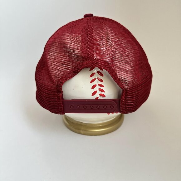 West Livin Decky Trucker Hat Rope Adjustable Snap Back Wine Red Cotton Blend - Picture 6 of 9